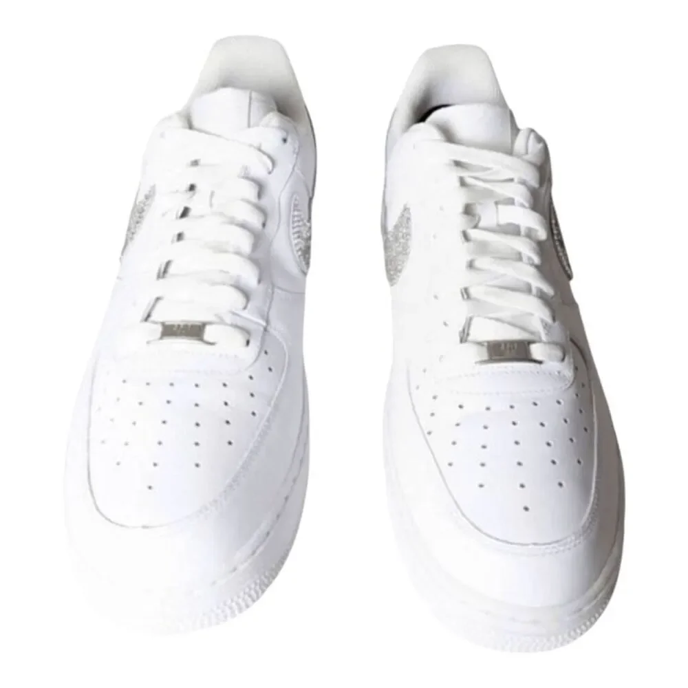 NIKE Air Force 1 Low Customised 'Swarovski' Sneakers Size 12